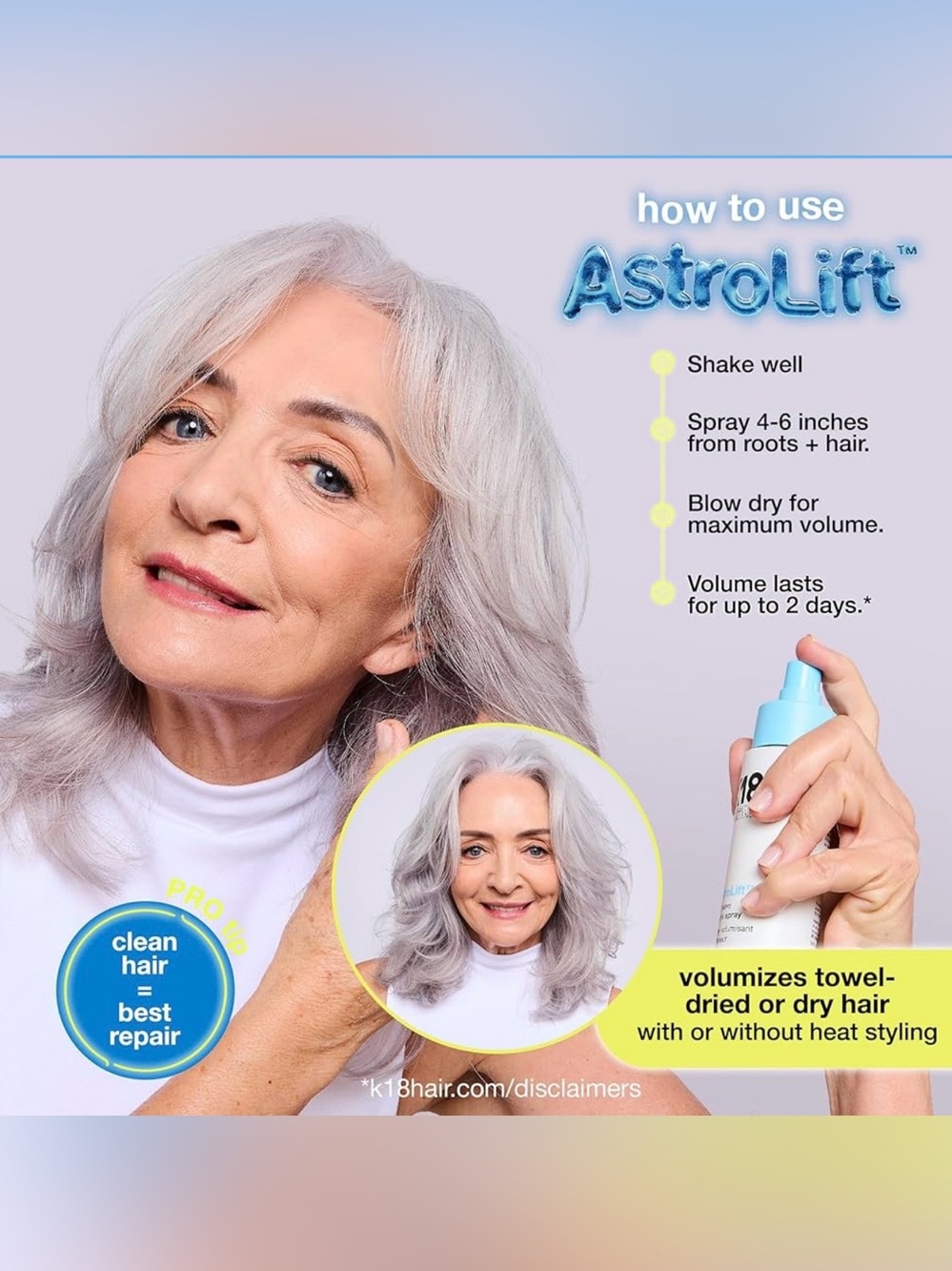 K18 AstroLift Reparative Volume Spray/Leave-In Repair Hair Mask Mini Set - NWOB - Picture 8 of 8
